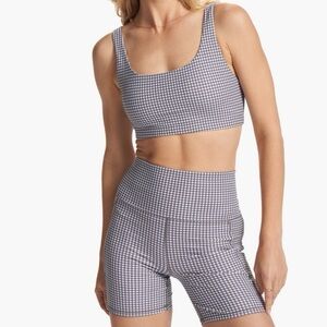 Vuori Gingham SET in blue, size Medium in top and bottom
